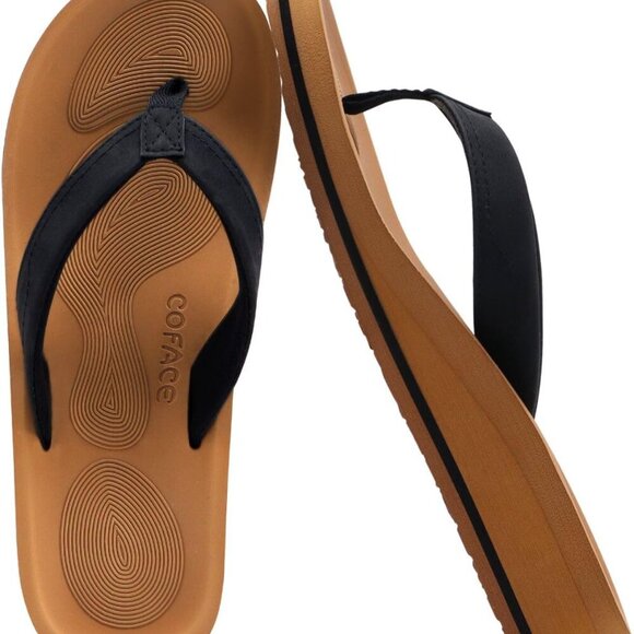 Women Flip Flops Rubber Cotton Wedge Platform Thong Sandals Yoga Mat Sole - Picture 2 of 6